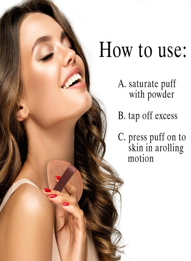 Banidy Powder Puff for Face Powder Triangle Beauty Blender Sponge Halo Glow Brown Powder Puff for Flawless Makeup Application - Image 3